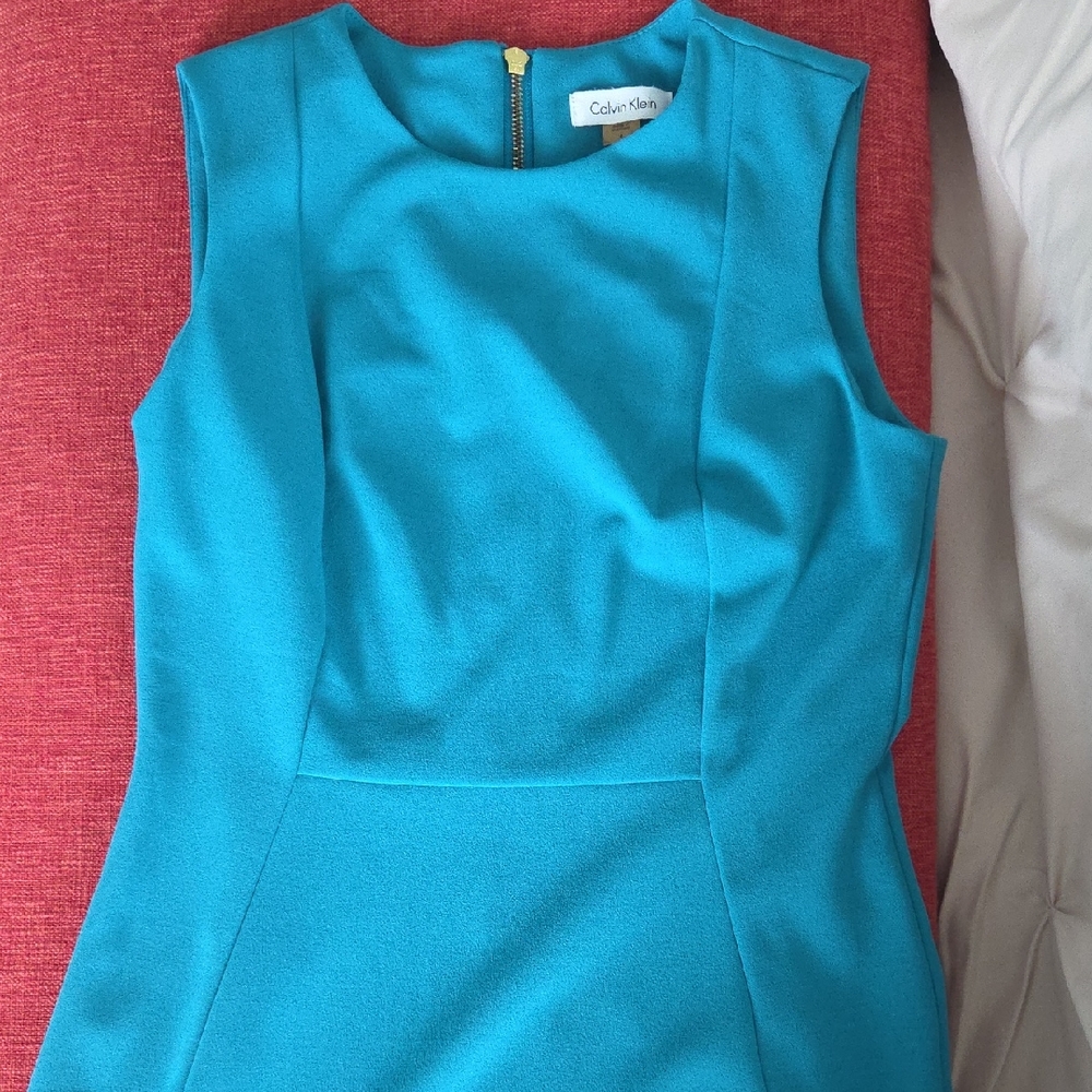 Calvin Klein Turquoise Sleeveless Dress